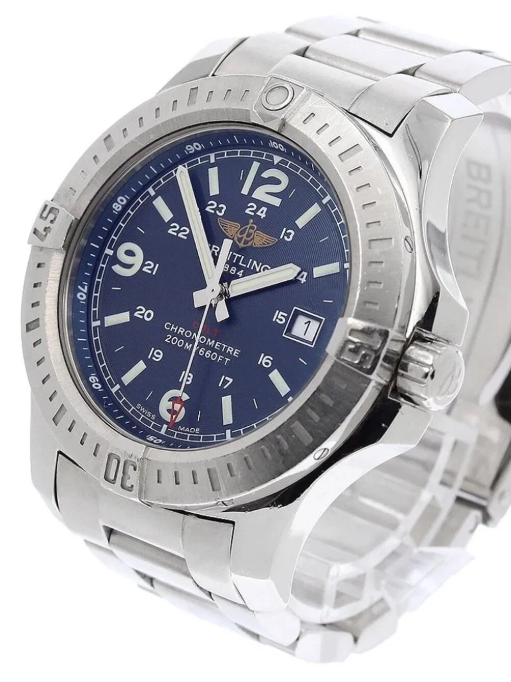 BREITLING Colt A74388 Date Navy Dial Quartz Men's Watch_963097